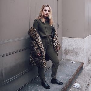 Danielle Guizio Green Sweatsuit